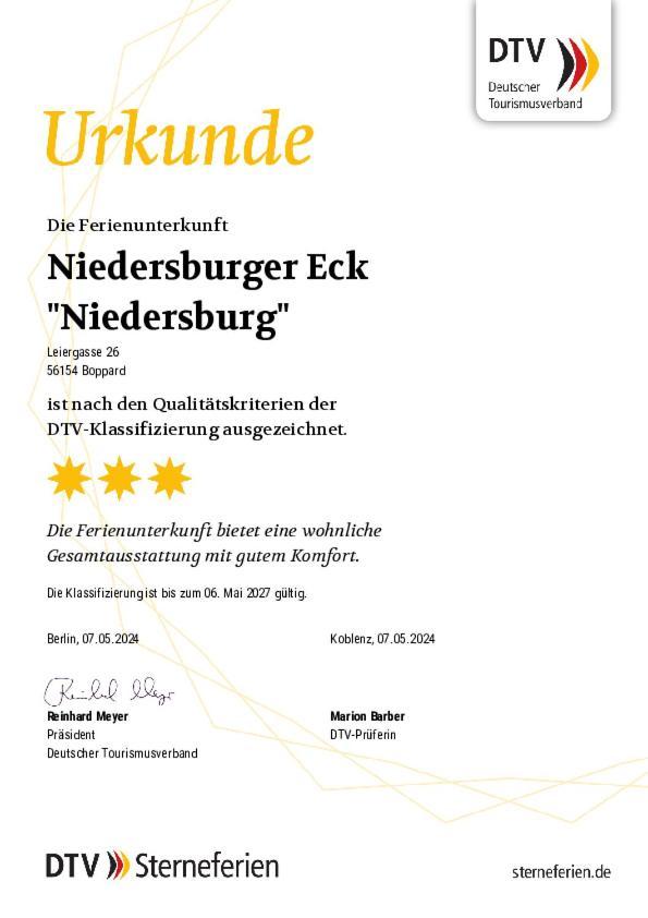 Niedersburger Eck, Wandern, Radfahren, Geniessen, Erholen Apartment Boppard Exterior photo